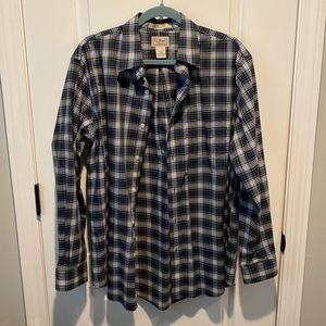 Men's Wrinkle-Free Twill Sport Shirt, Traditional Fit Plaid
